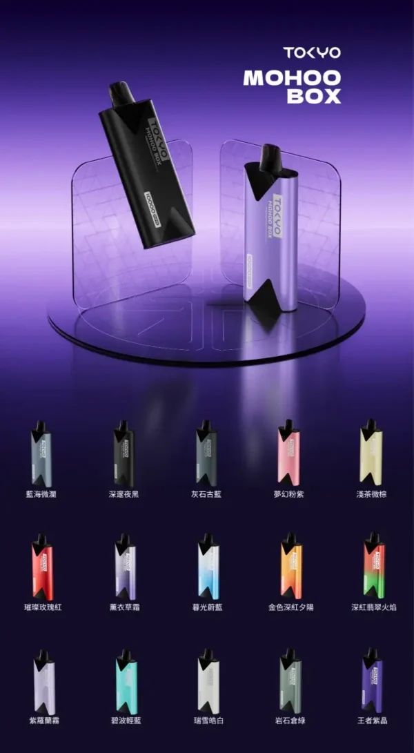 fbb10976ea395b609e3b9a9a6c4aae2d.webp 東京魔盒 TOKYO MOHOO BOX主機|Mesh網芯12ml恆壓,500mAh,台灣正品現貨下單秒發