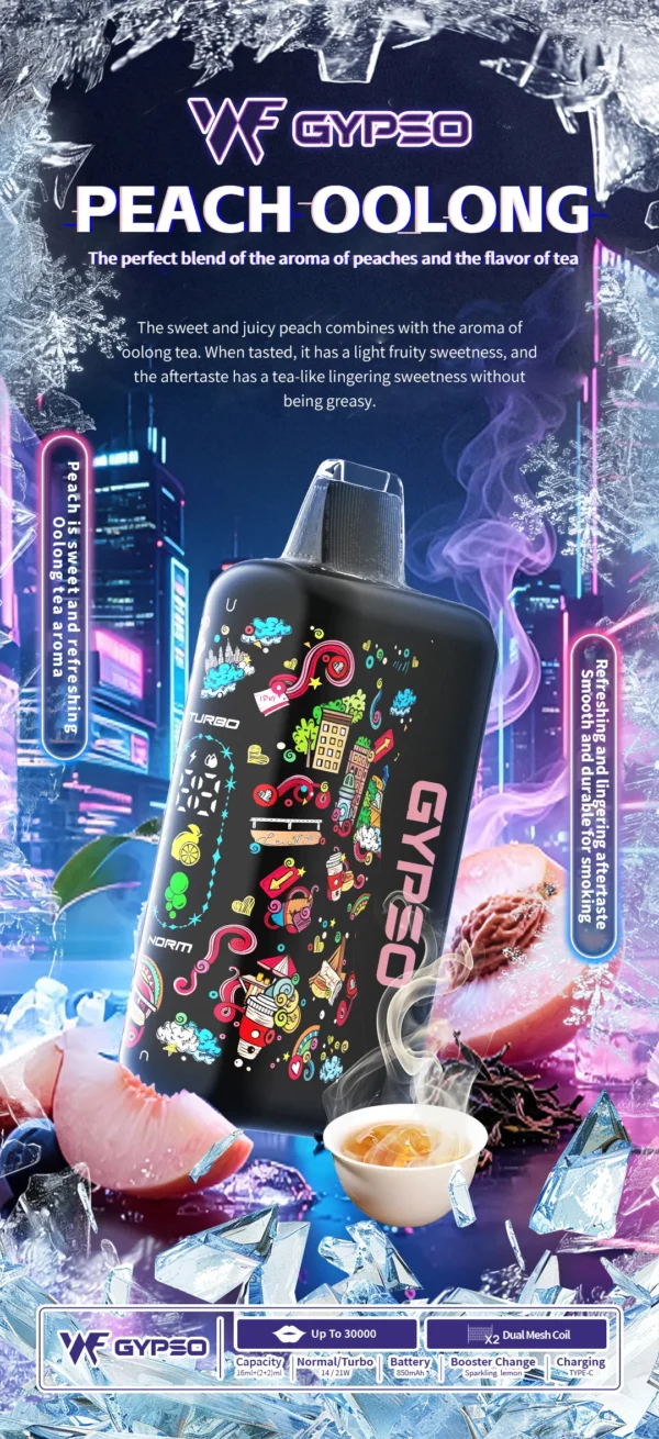 GYPSO 滿天星 30000口拋棄式電子煙｜14W-21W雙模式雙功率 Dual Mesh雙網芯 18ml巨量油艙，台灣現貨正品快速出貨