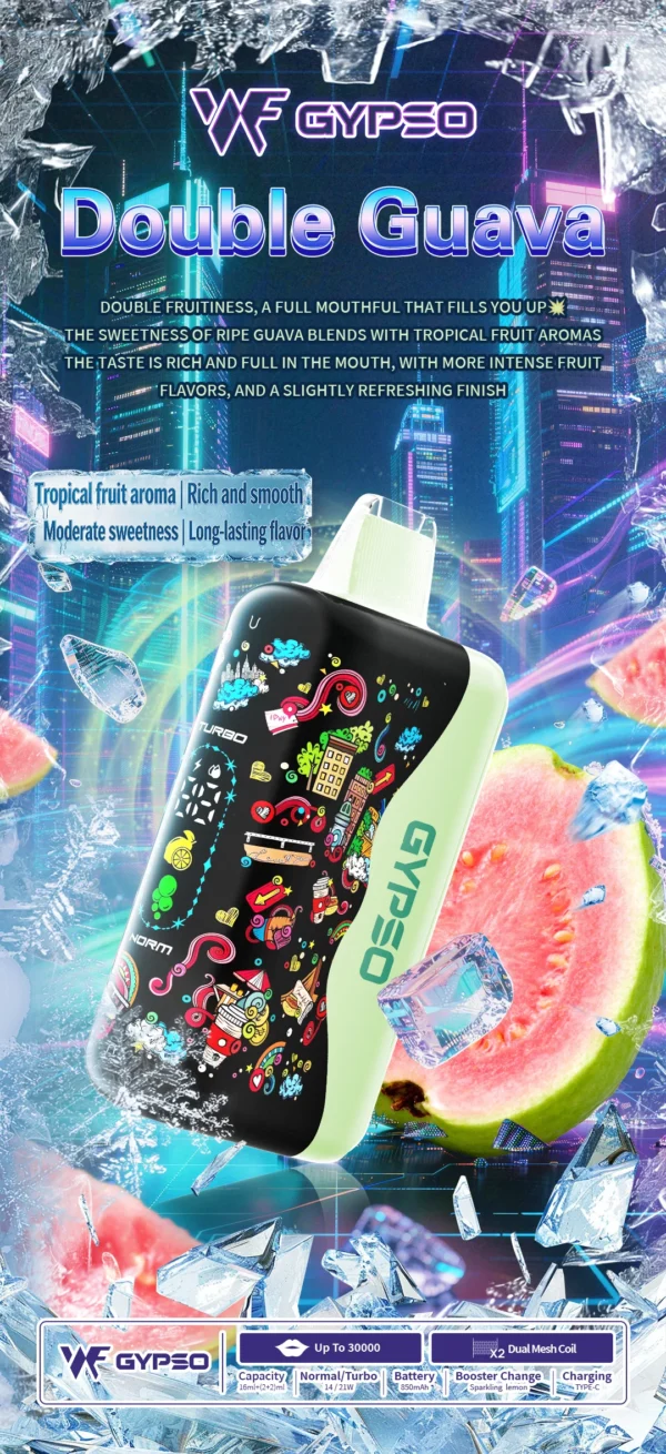 GYPSO 滿天星 30000口拋棄式電子煙｜14W-21W雙模式雙功率 Dual Mesh雙網芯 18ml巨量油艙，台灣現貨正品快速出貨